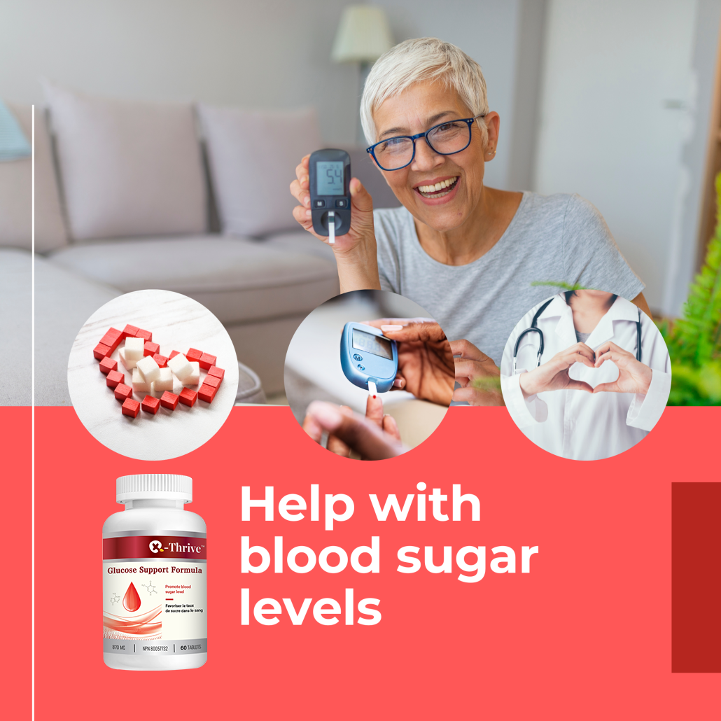 X-Thrive Glucose Support Formula 870mg 60 tablets Health Supplement for Blood Sugar Control, Carb Absorption, Blood Glucose Levels, Energy, Emotions, Health and Vitality